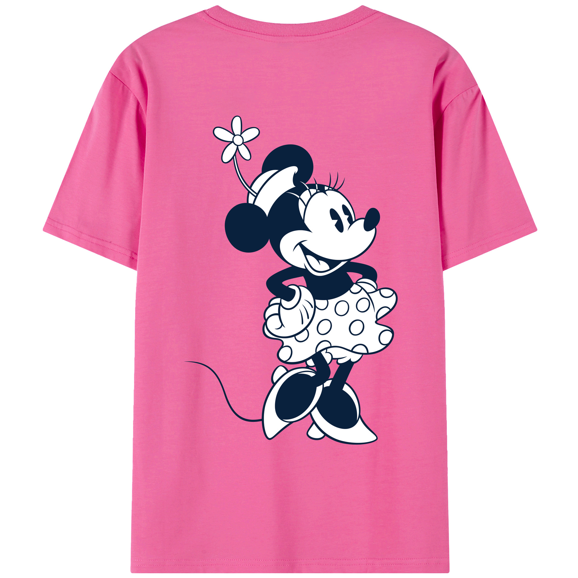 （画像用） ミッキーマウス Mickey Mouse レディース半袖Tシャツ(バックプリント)
